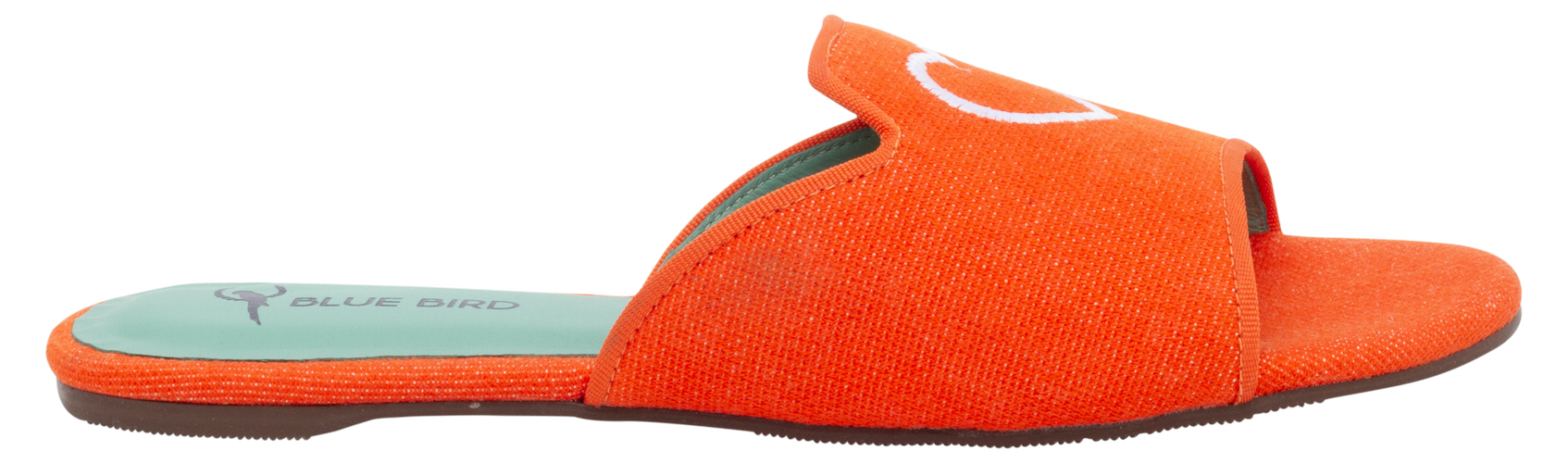 Infinite Love Orange Flat Slide - Blue Bird Shoes 