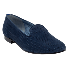 Perforated Dark Blue Loafer
