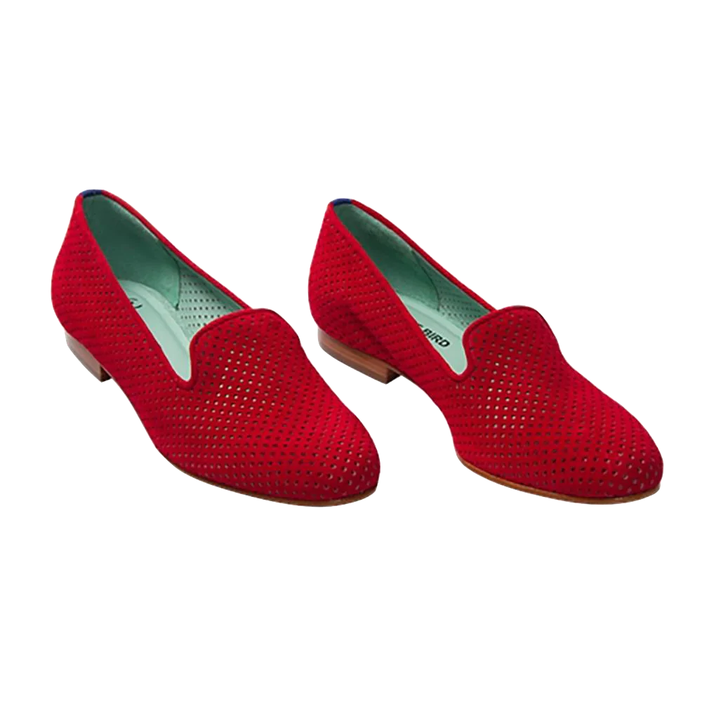 Perforated Red Loafer