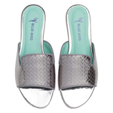 Tresset Silver Flat Slide - Blue Bird Shoes 