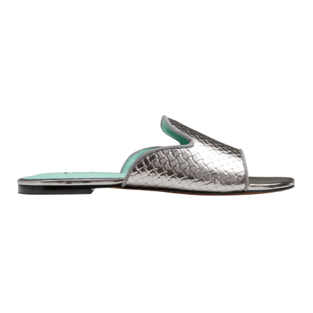 Tresset Silver Flat Slide - Blue Bird Shoes 