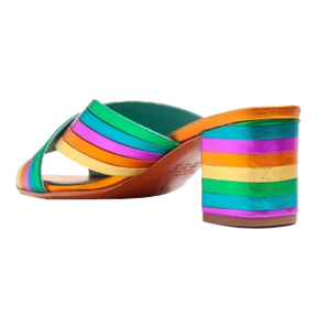 Metallic Rainbow Mule - Blue Bird Shoes 