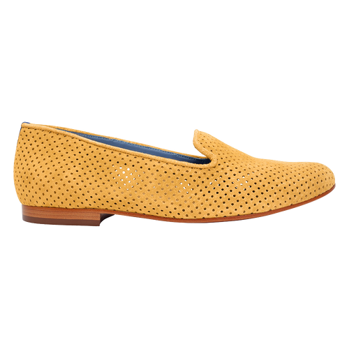 Perforated Yellow Loafer - Blue Bird Shoes 