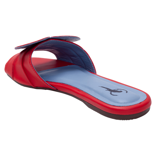 Red Heart Flat Slide - Blue Bird Shoes 