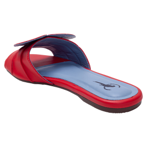 Red Heart Flat Slide - Blue Bird Shoes 