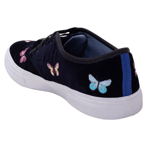 Butterflies Black Sneaker - Blue Bird Shoes 
