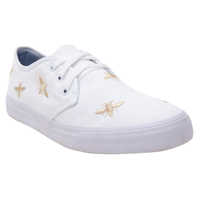 Bees White Sneaker - Blue Bird Shoes 