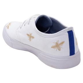 Bees White Sneaker - Blue Bird Shoes 