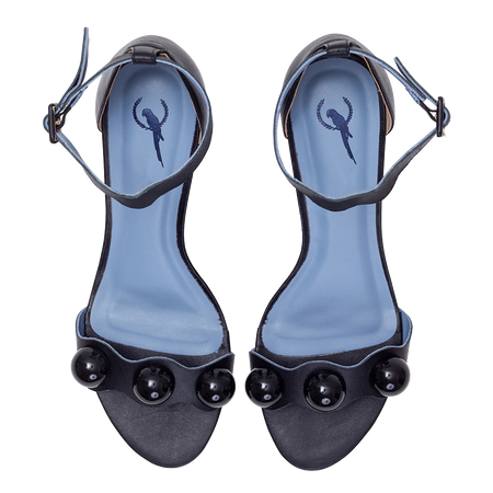 Waves Black Sandals - Blue Bird Shoes 