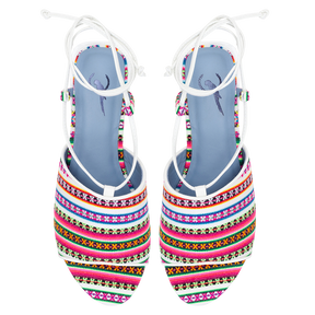 Peruvian Striped Sandals - Blue Bird Shoes 