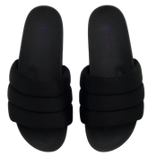 Satin Black Slide - Blue Bird Shoes 