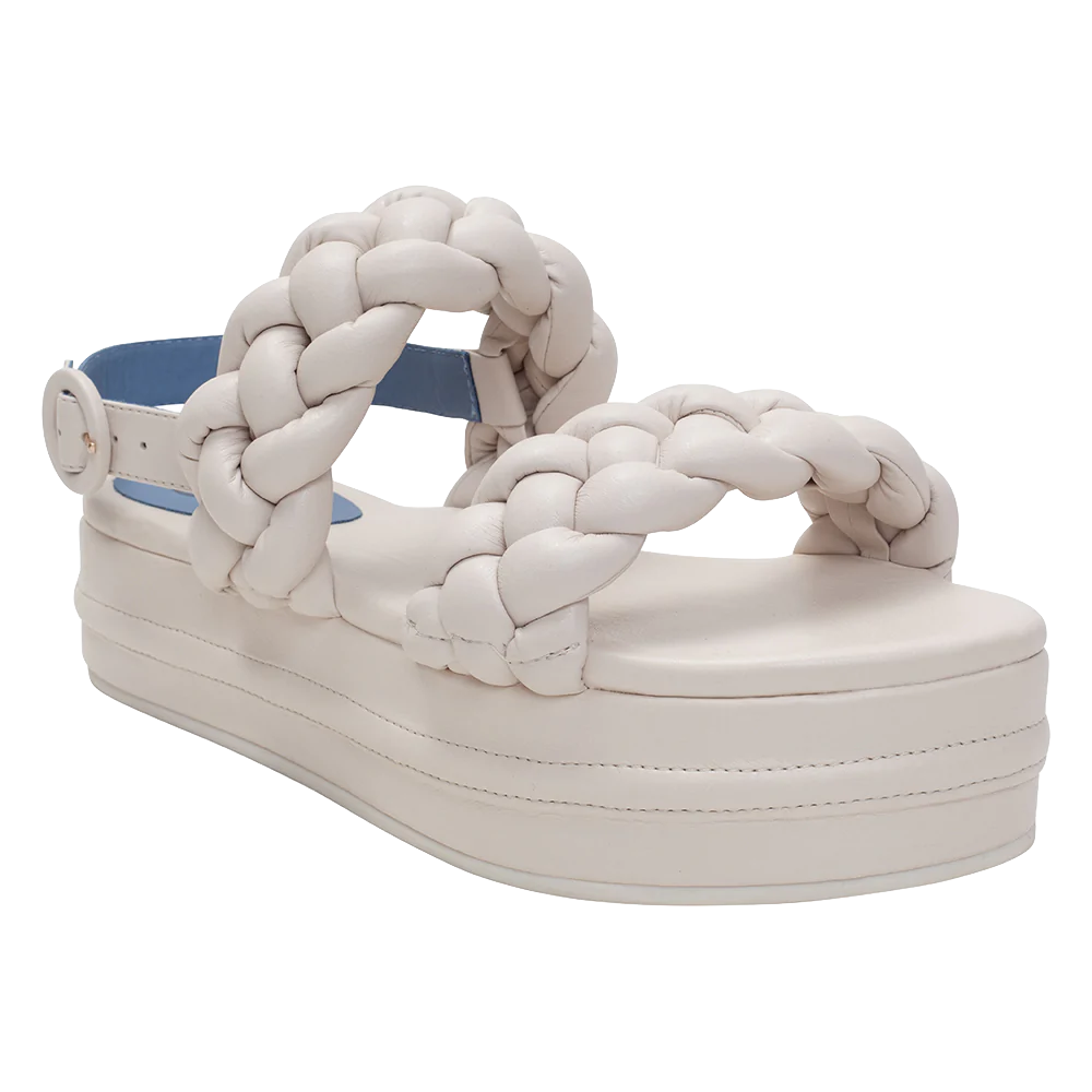 Ankle Strap Off White Sandals - Blue Bird Shoes 