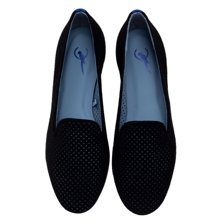 Perforated Black Loafer - Blue Bird Shoes 