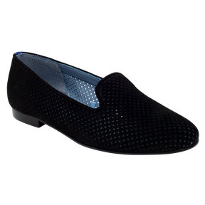 Perforated Black Loafer - Blue Bird Shoes 