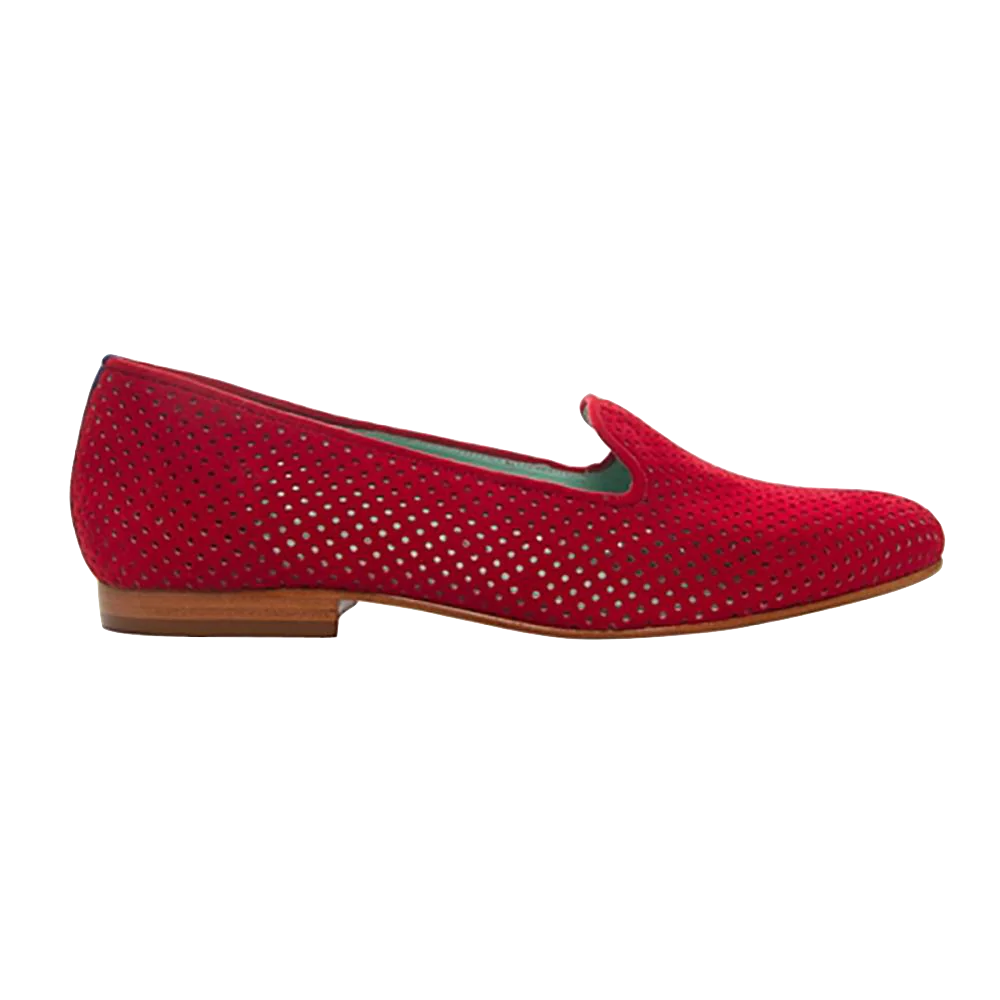 Perforated Red Loafer - Blue Bird Shoes 