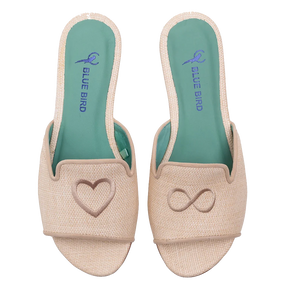 Infinite Love Nude Flat Slide - Blue Bird Shoes 