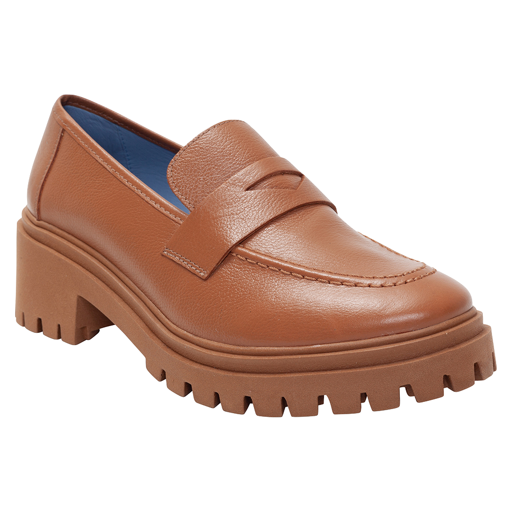 Classic Caramel Platform Loafer - Blue Bird Shoes 