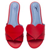 Red Heart Flat Slide - Blue Bird Shoes 