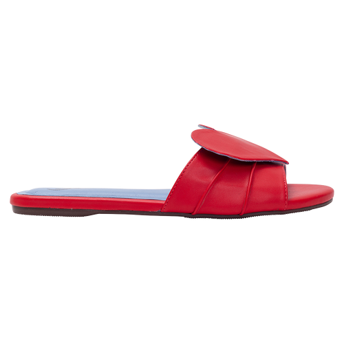 Red Heart Flat Slide - Blue Bird Shoes 