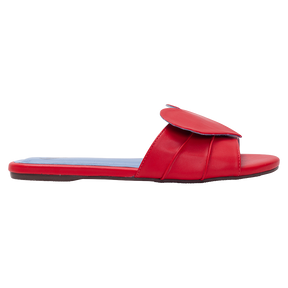 Red Heart Flat Slide - Blue Bird Shoes 